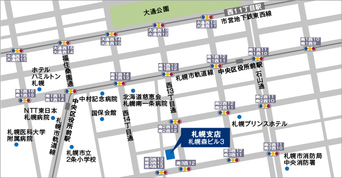 札幌支店アクセスマップ