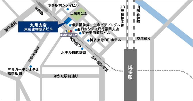 九州支店アクセスマップ